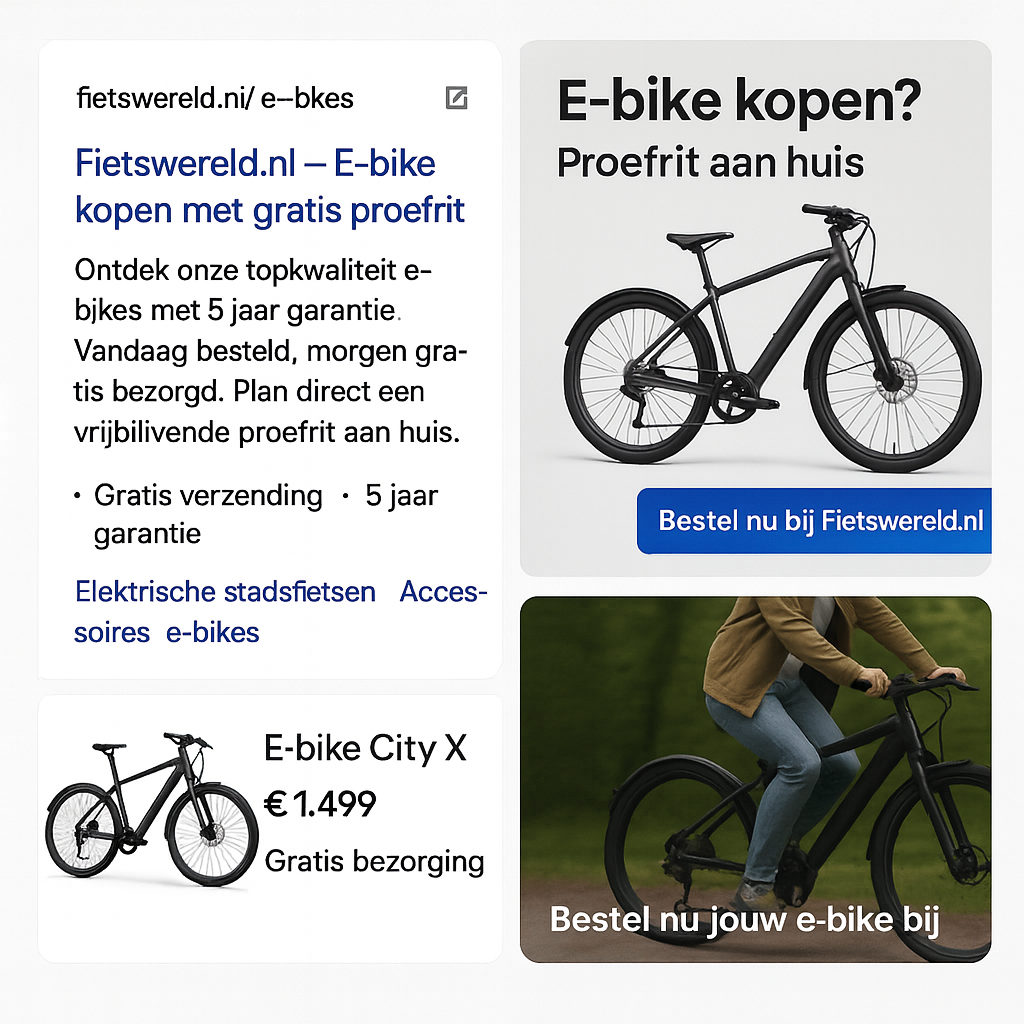 Voorbeeld van een Performance Max campagne